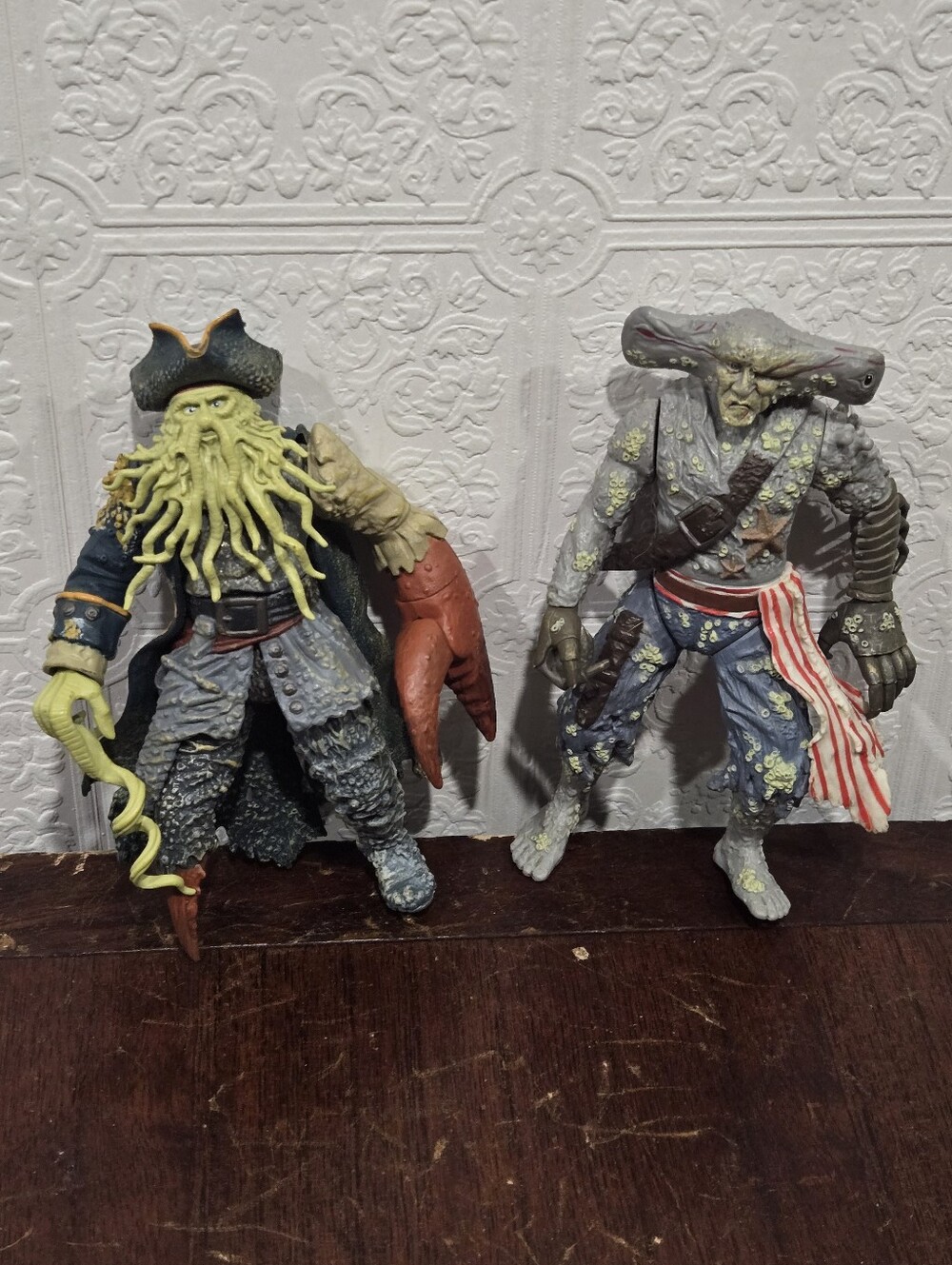 Disney Pirates of the Caribbean Davy Jones & Maccus 7" Figures Zizzle 2006